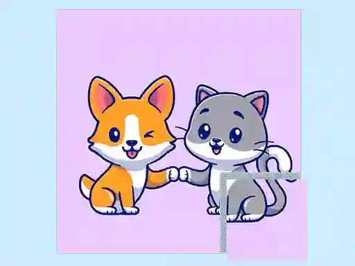 لعبة Cats and Dogs Puzzle على الانترنت