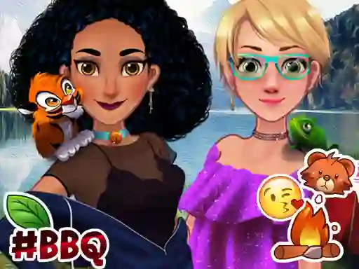 لعبة Jasmine & Rapunzel on Camping على الانترنت