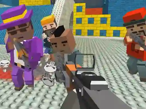 لعبة GunGame shooting warfare: blocky gangster على الانترنت