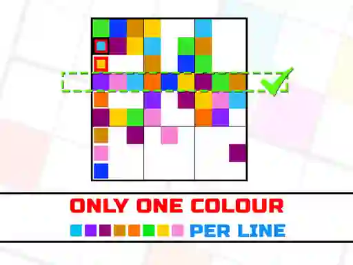 لعبة Only one color per line على الانترنت