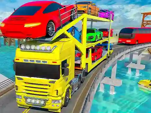 لعبة Crazy Mega Car Transport Truck Game على الانترنت