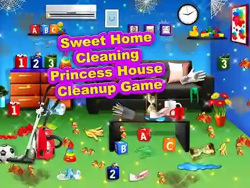 لعبة Sweet Home Cleaning: Princess House Cleanup Game على الانترنت