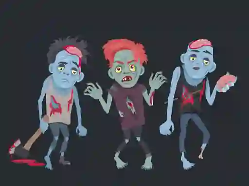 لعبة Zombies and Skeletons Coloring على الانترنت
