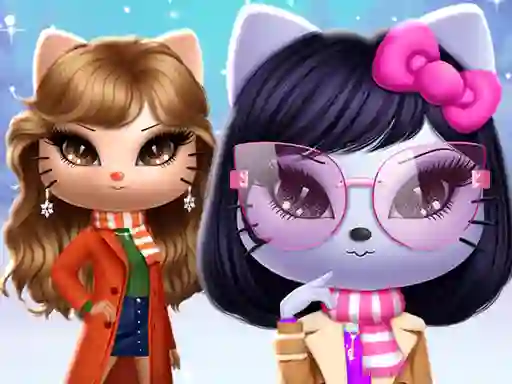 لعبة Kitty Squad Winter Dress Up على الانترنت