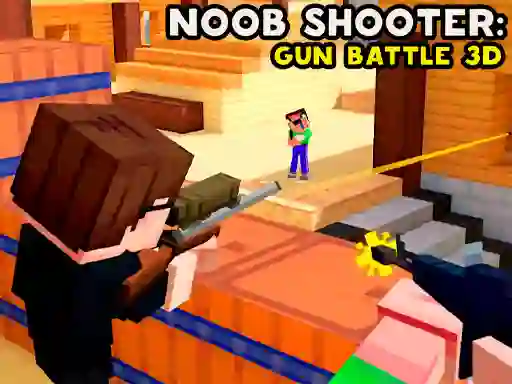 لعبة Noob Shooter: Gun Battle 3D على الانترنت