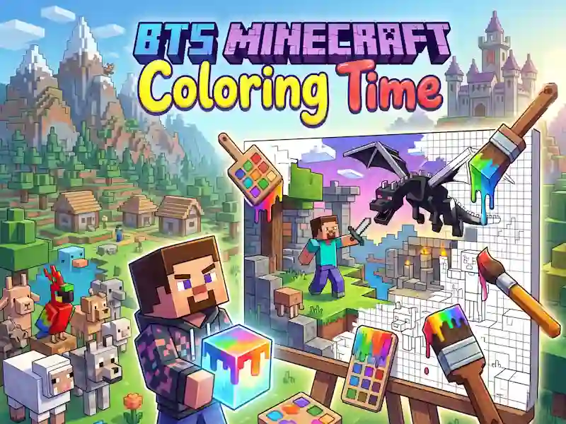 لعبة BTS Minecraft Coloring Time على الانترنت