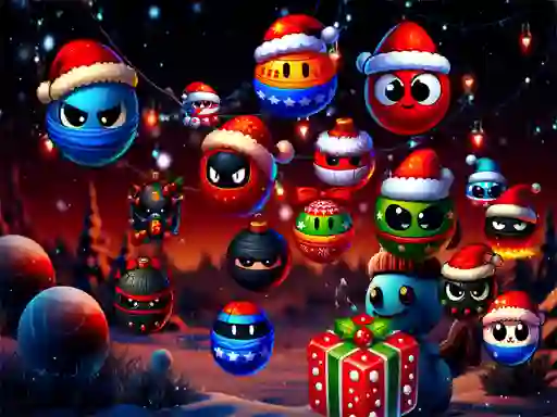 لعبة Christmas Rush : Red and Friend Balls على الانترنت