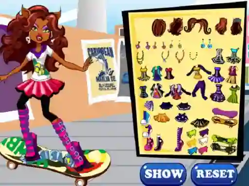 لعبة Clawdeen skates على الانترنت