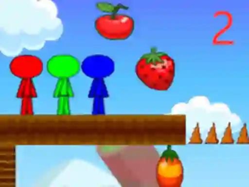لعبة Stickman Bros In Fruit Island 2 على الانترنت