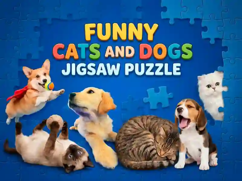 لعبة Funny Cats And Dogs Jigsaw Puzzle على الانترنت