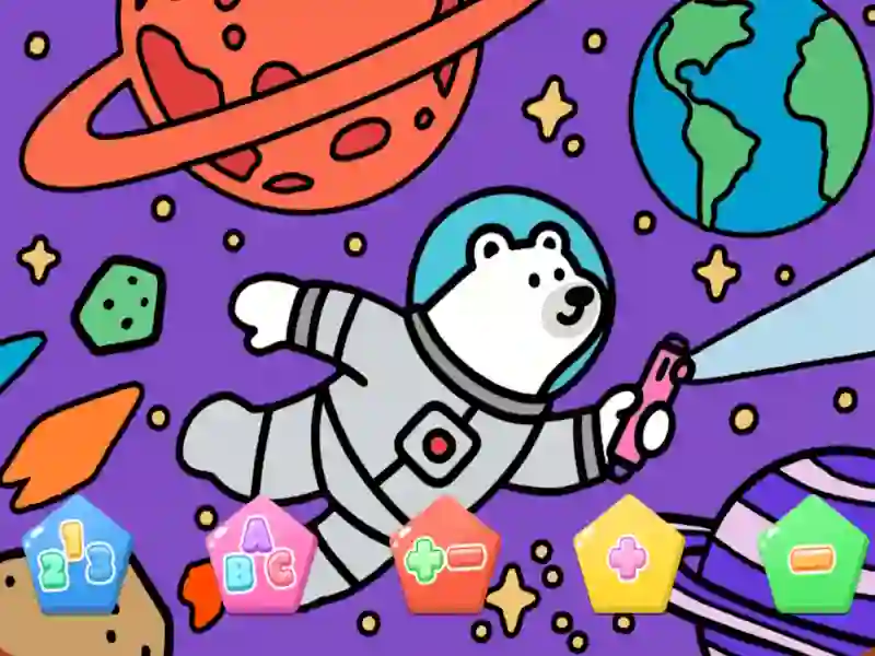 لعبة Color By Code Space Bear على الانترنت