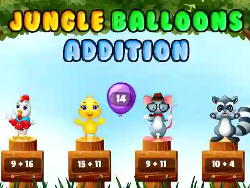 لعبة Jungle Balloons Addition على الانترنت