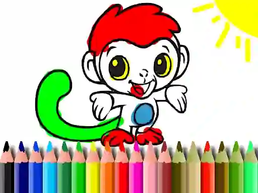لعبة Back To School: Monkey Coloring على الانترنت