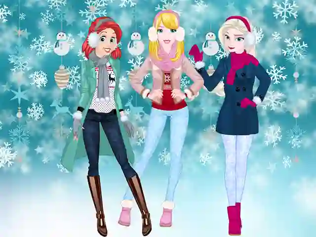 لعبة Princesses Winter Spree على الانترنت