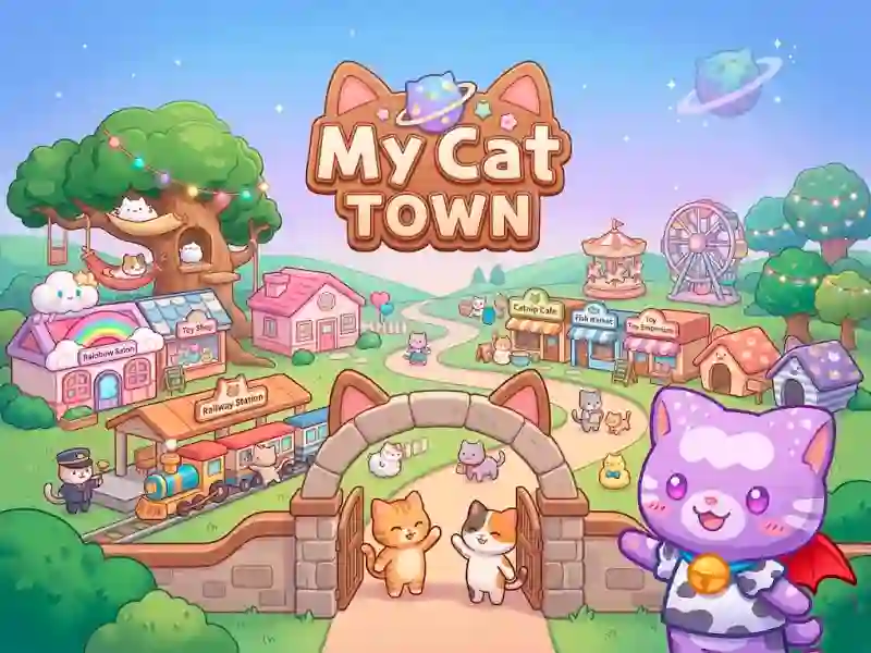 لعبة My Cat Town على الانترنت