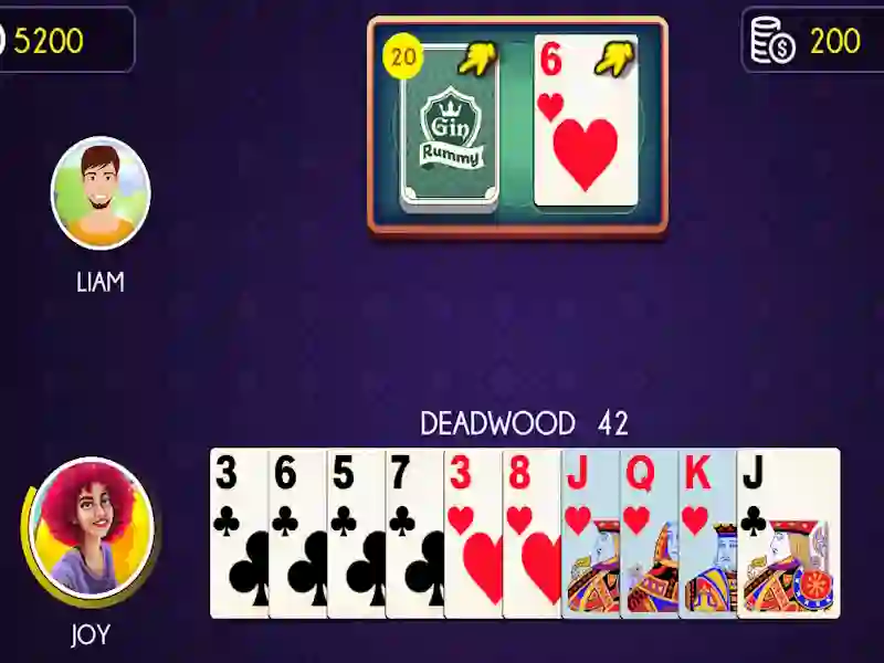لعبة Gin Rummy على الانترنت