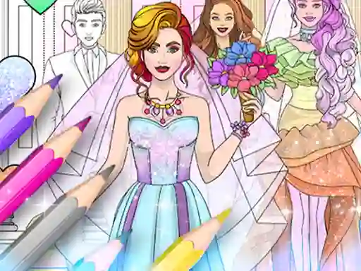 لعبة Wedding Coloring Dress Up على الانترنت