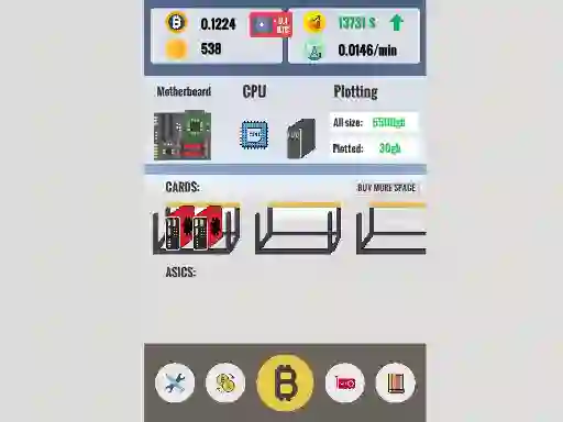 لعبة Bitcoin Clicker على الانترنت
