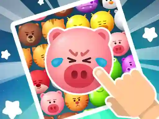 لعبة Crazy Zoo Swipe Match 3 Puzzle على الانترنت
