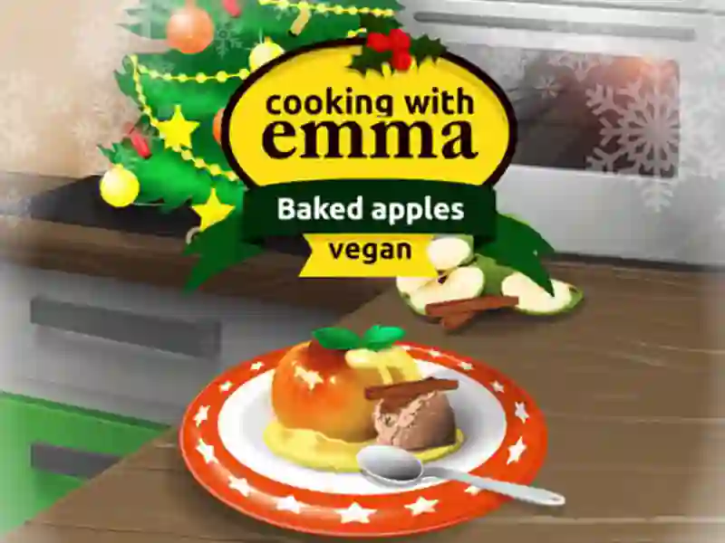 لعبة Cooking with Emma Baked Apples vegan على الانترنت