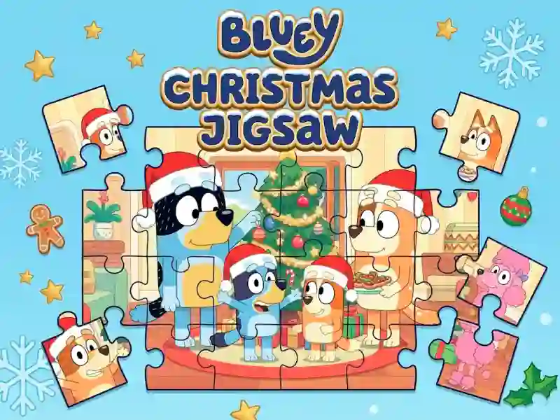 لعبة Bluey Christmas Jigsaw على الانترنت
