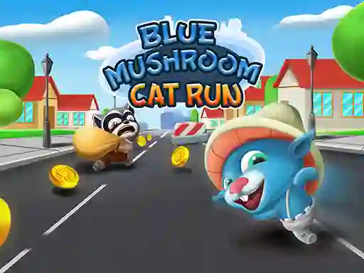 لعبة Blue Mushroom Cat Run على الانترنت