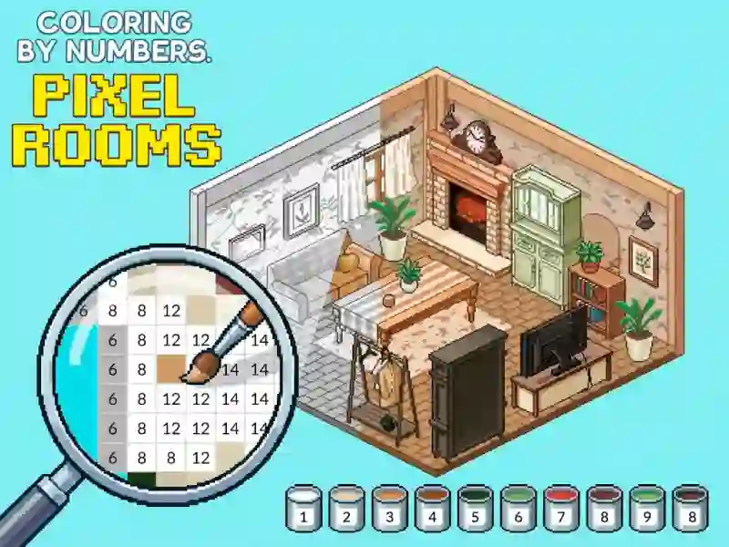 لعبة Coloring by Numbers Pixel Rooms على الانترنت