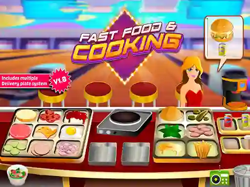 لعبة Fast Food & Cooking على الانترنت