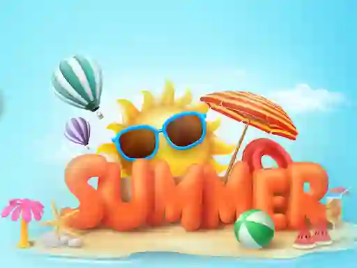 لعبة Happy summer jigsaw puzzle على الانترنت