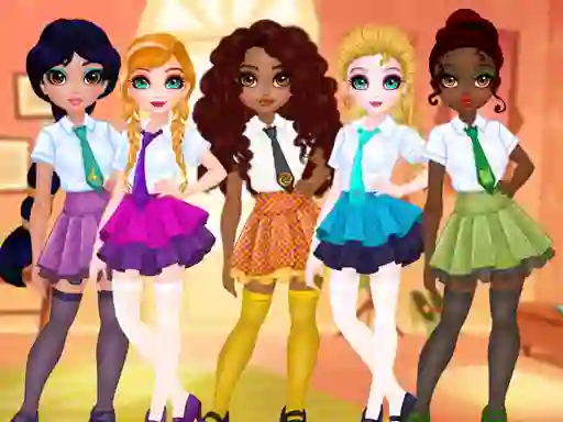 لعبة Princesses BFF Rush To School على الانترنت