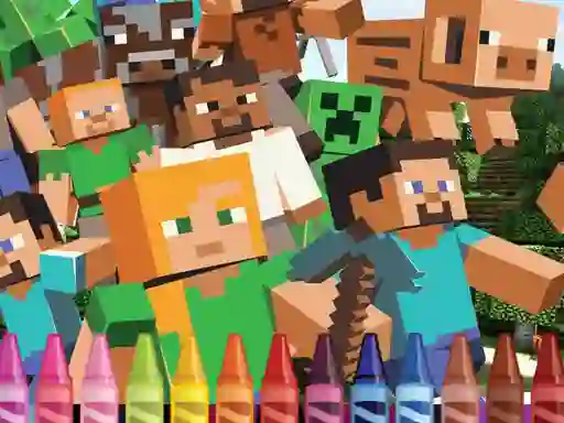 لعبة 4GameGround Minecraft Coloring على الانترنت