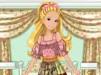 لعبة Barbie's Patchwork Peasant Dress على الانترنت