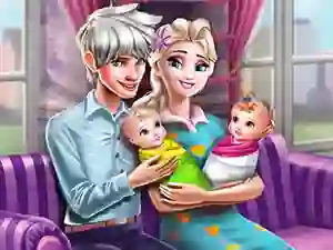 لعبة Ice Queen Twins Family Day على الانترنت