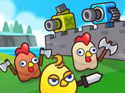 لعبة Merge Cannon: Chicken Defense على الانترنت