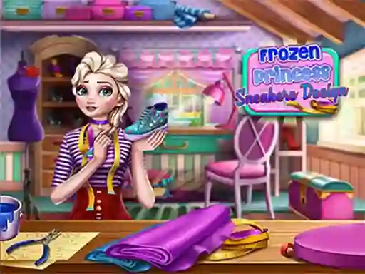 لعبة Frozen Princess Sneakers Design على الانترنت