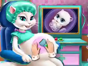 لعبة Kitty Pregnant Check-up على الانترنت