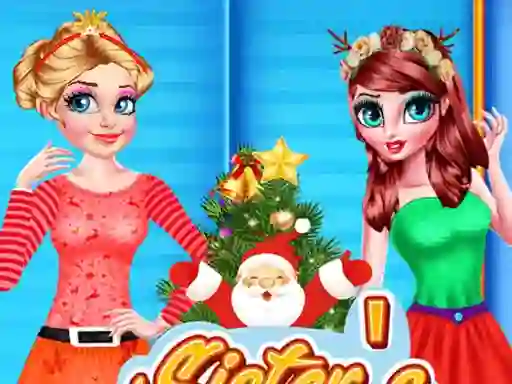 لعبة Sisters Christmas Tree على الانترنت