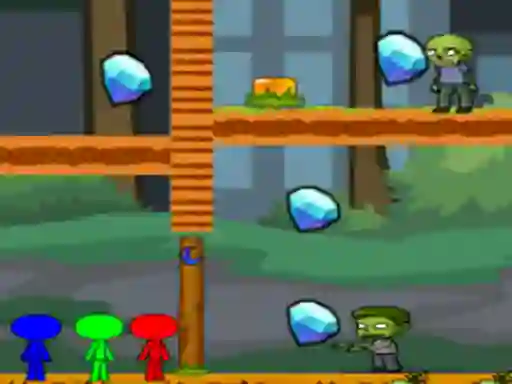 لعبة StickMan Bros Vs Zombies على الانترنت