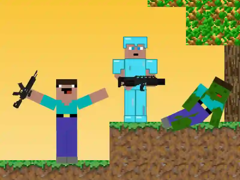 لعبة Noob vs Pro: Zombie Apocalypse على الانترنت