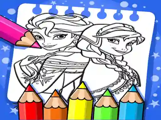 لعبة Frozen Coloring Book على الانترنت