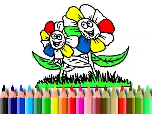 لعبة Back to School: Flowers Coloring على الانترنت