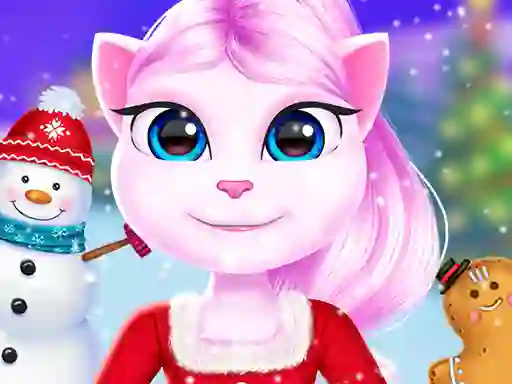 لعبة Cat Girl Christmas Decor Game على الانترنت