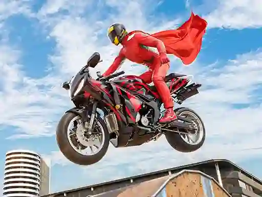 لعبة Real Motorbike Super Hero Stunt 3D على الانترنت