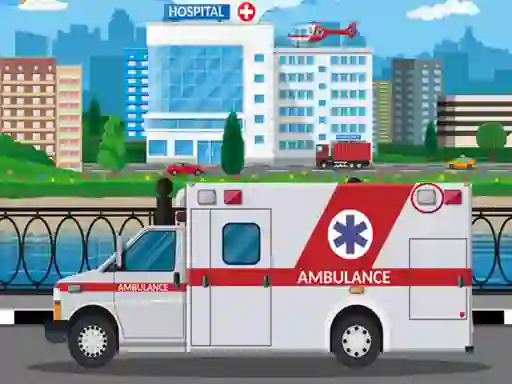 لعبة Ambulance Trucks Differences على الانترنت
