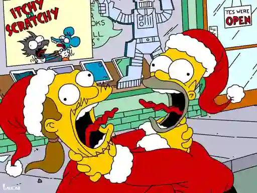 لعبة Simpsons Christmas Jigsaw Puzzle على الانترنت