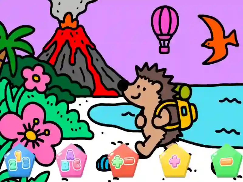 لعبة Color By Code Volcano Hedgehog على الانترنت