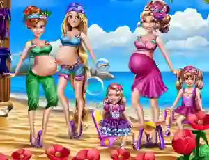 لعبة Pregnant Moms Exotic Holiday على الانترنت