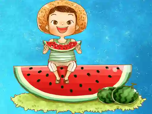 لعبة Watermelon and Drinks Puzzle على الانترنت