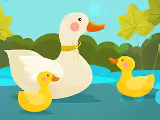 لعبة Mother Duck and Ducklings Jigsaw على الانترنت