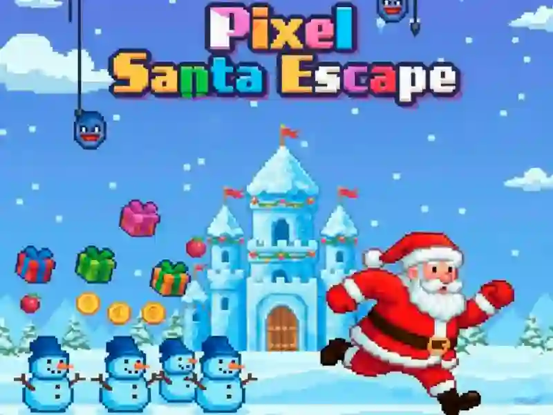 لعبة Pixel Santa Escape على الانترنت